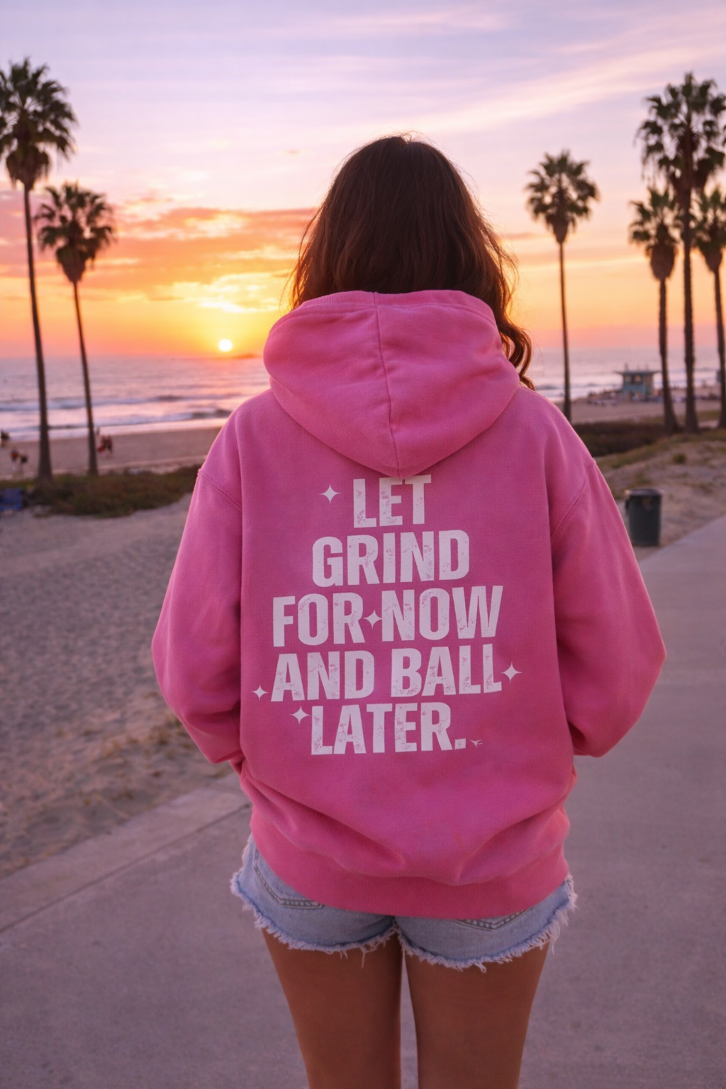 Pink hoodie
