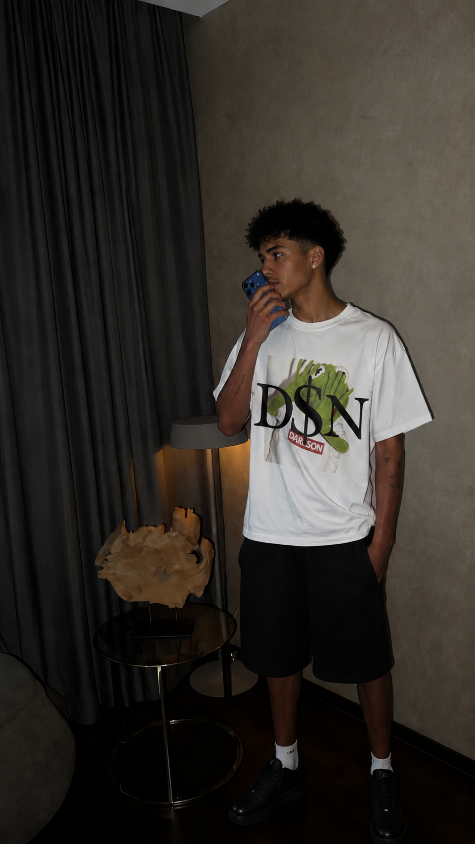 Grey DSN hoodie and Tshirt